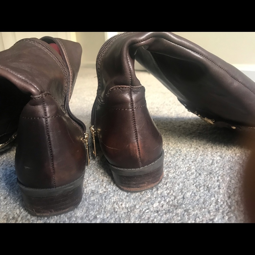 Tommy Hilfiger Leather Riding Boots - Picture 4 of 8
